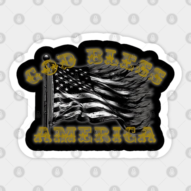 God Bless America Sticker by faithfamilyhomedesigns